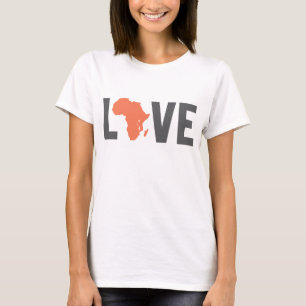 Camiseta T de África do amor