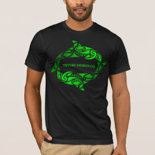 Camiseta T de Aihe (golfinhos) ou Hoodie - Grren no preto