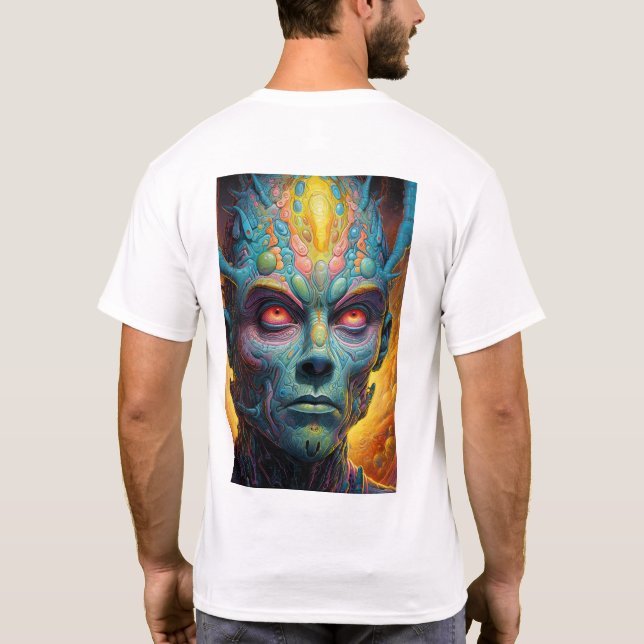Camiseta T de Alienígena externa linda (Verso)