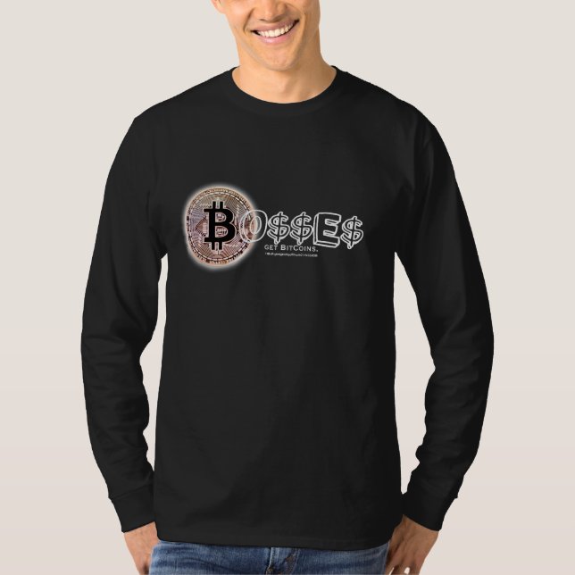 Camiseta T de Bitcoin Bo$$ Longsleeve (Frente)