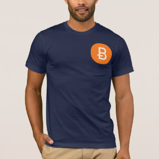 Camiseta T de Bitcoin do marinho