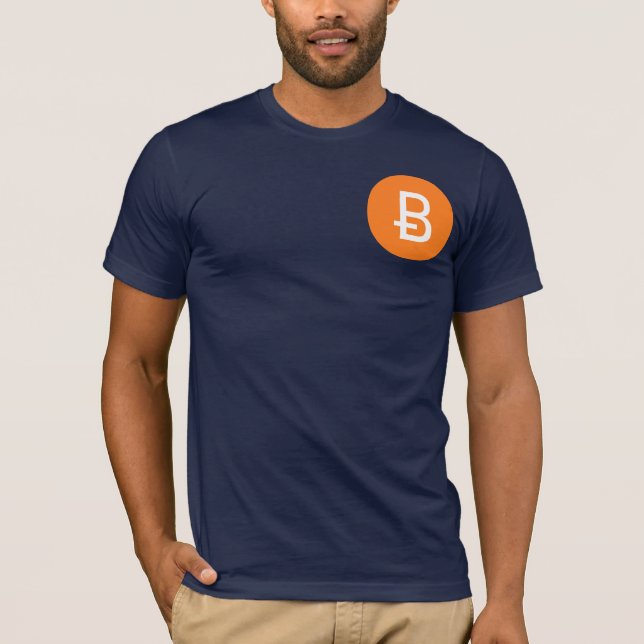 Camiseta T de Bitcoin do marinho (Frente)