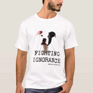 Camiseta T de combate da ignorância