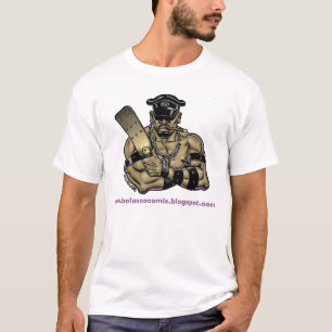 Camiseta T de couro do músculo do pai da VAIA