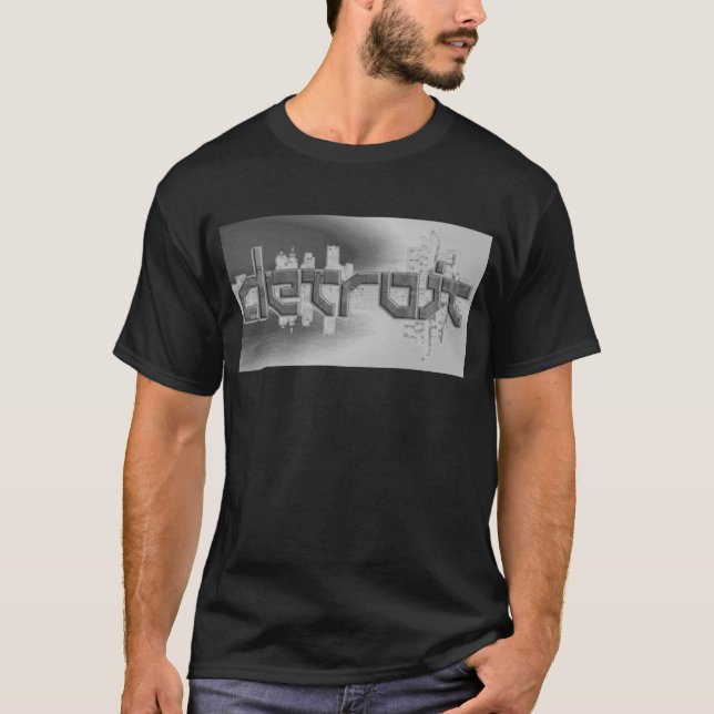 Camiseta T de Detroit dos homens (Frente)