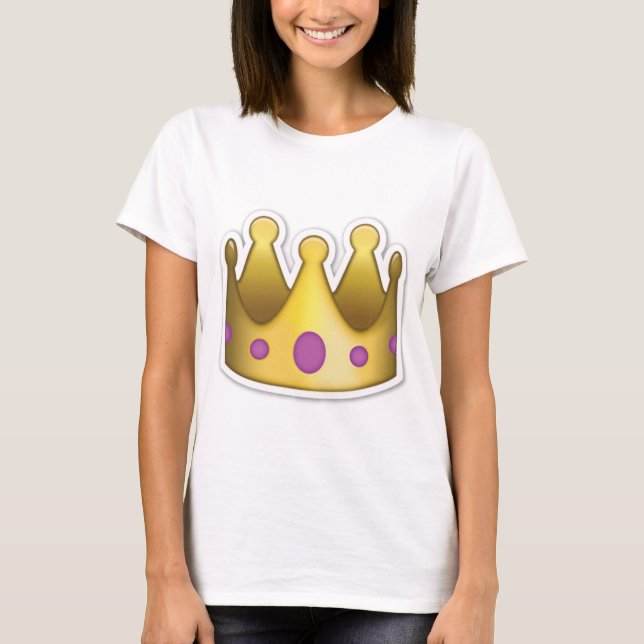 Camiseta T de Emoji da coroa (Frente)