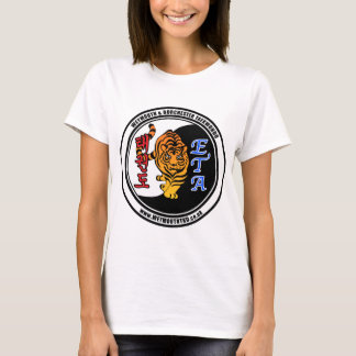 Camiseta T de ETA - senhoras dianteiras do logotipo do