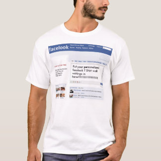 Camiseta T de Facelook (paródia) - modelo pessoal do design