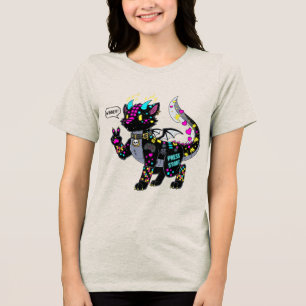 Camiseta-T de Gamero Cyber Neon Gamer Furry Women