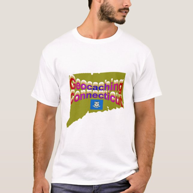 Camiseta T de Geocaching Connecticut (Frente)