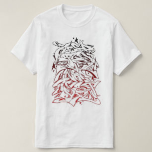 Camiseta T de Hip Hop do alfabeto dos grafites