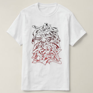 Camiseta T de Hip Hop do alfabeto dos grafites