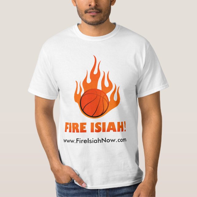 Camiseta T de Isiah Flamin do fogo (Frente)