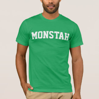 Camiseta T de "Monstah" do verde