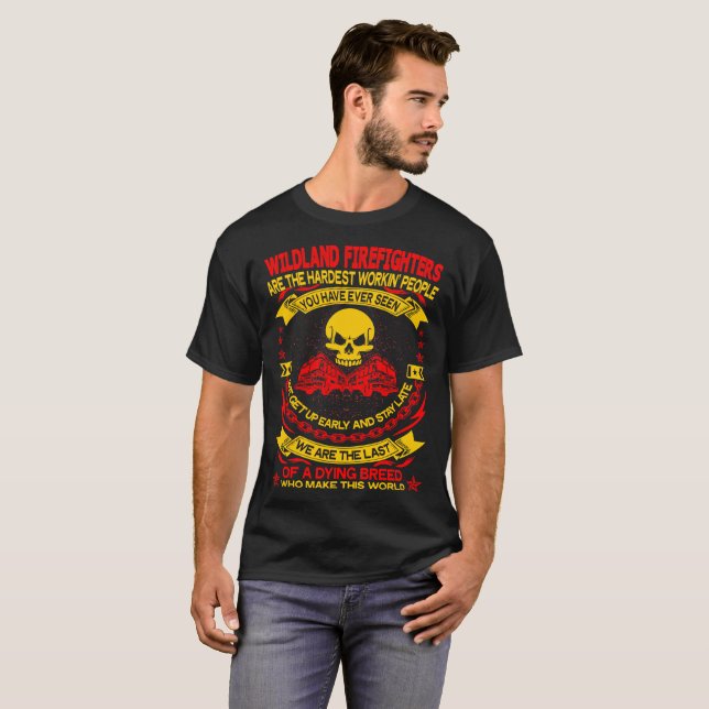 Camiseta T de morte de trabalho da raça do duro dos (Frente Completa)