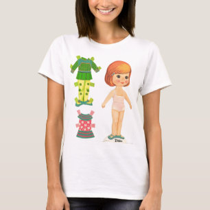 Camiseta T de papel da boneca
