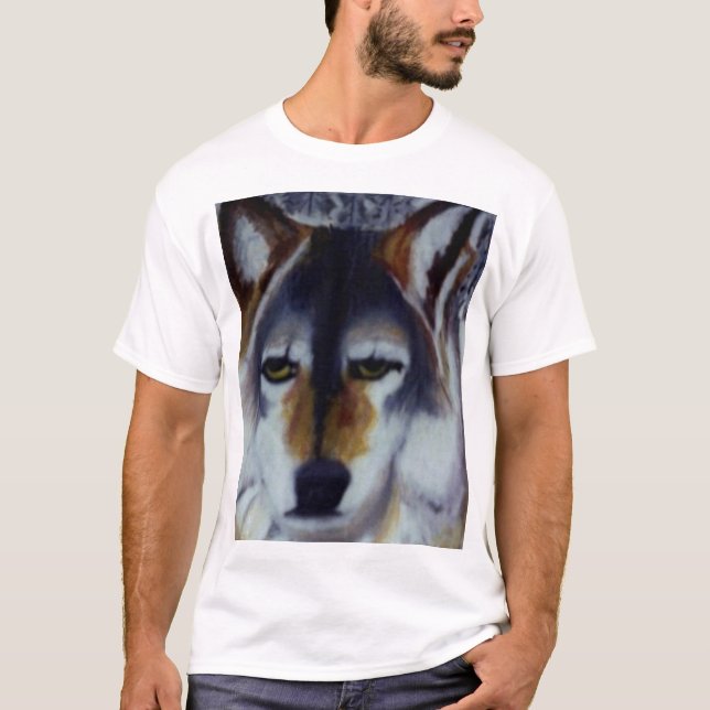 Camiseta T DE PRATA do LOBO (Frente)