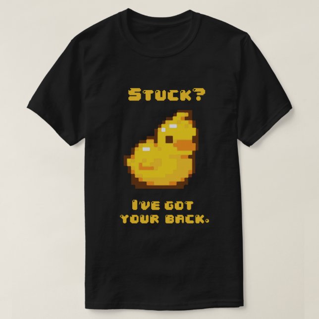 Camiseta T de programação Ducky de borracha (Frente do Design)