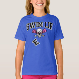 Camiseta T de queda das juventudes da vida E da natação