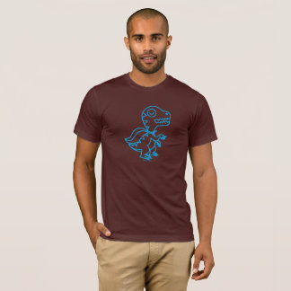 Camiseta T de Rex do arco-íris: Azul