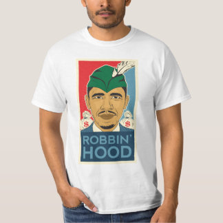 Camiseta T de Robin Hood da capa de Barack Obama! Caserna