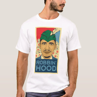 Camiseta T de Robin Hood da capa de Barack Obama! Caserna