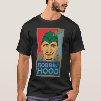 Camiseta T de Robin Hood da capa de Barack Obama! Caserna