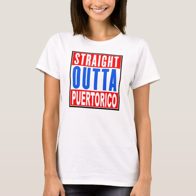 CAMISETA T DE S DAS MULHERES DO HETERO OUTTA PUERTO RICO ' (Frente)
