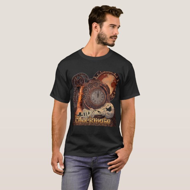 Camiseta T de Steampunk do Checkmate (Frente Completa)