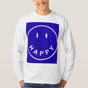 camiseta T de tamanho médio com manga comprida e d