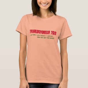 Camiseta T de Thanksgivukkah 2013 - mulheres