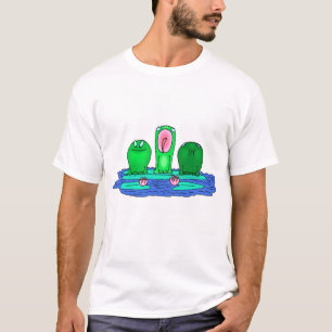 Camiseta T de três sapos