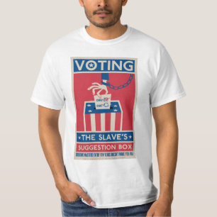 Camiseta T de votação