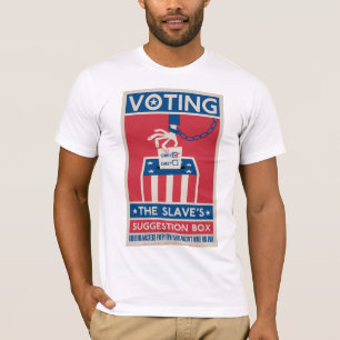 Camiseta T de votação