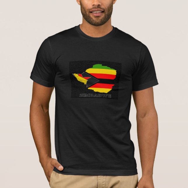 Camiseta T de zimbabwe dos homens (Frente)