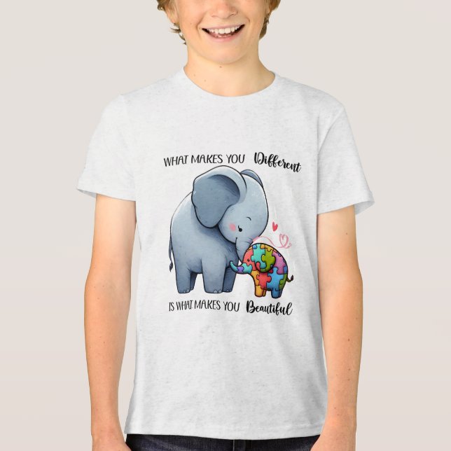 Camiseta-T - Design de elefante de consciência sob (Frente)