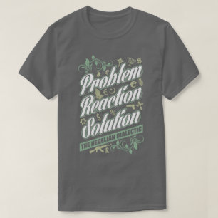 Camiseta T dialéctico hegeliano da solução da reação do