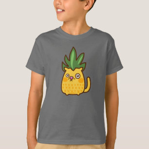 Camiseta T do abacaxi do gato de Chananas