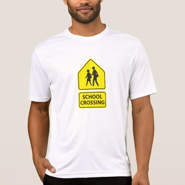 Camiseta T do Active dos homens do sinal do cruzamento de (Frente)
