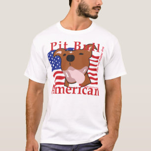 Camiseta T do americano do pitbull dos homens máximos