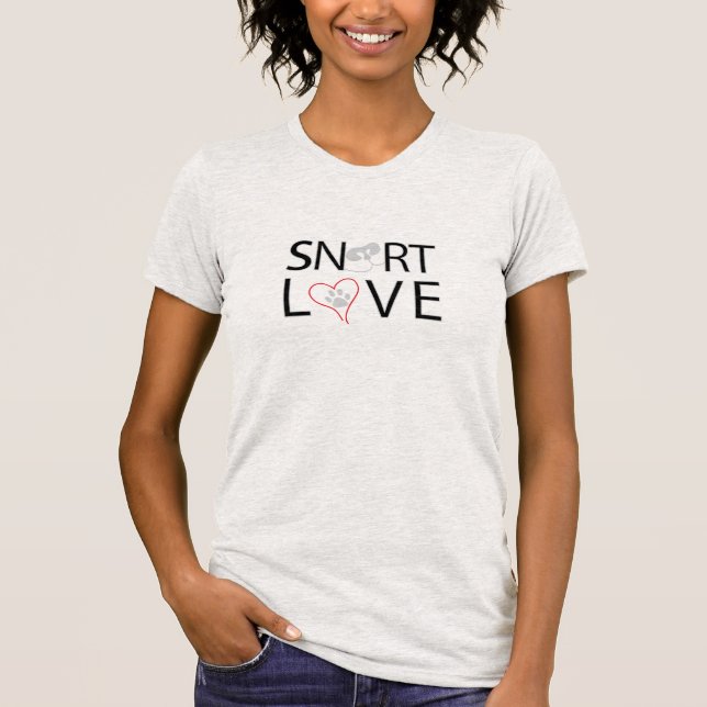 Camiseta T do AMOR do SNORT (Frente)