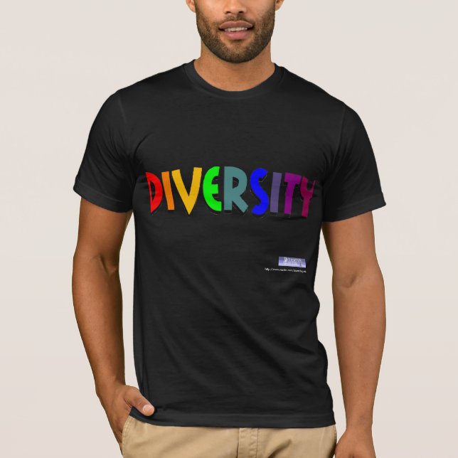 Camiseta T do arco-íris da diversidade (Frente)