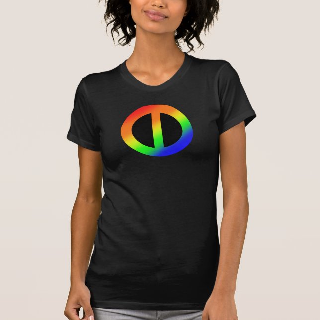 Camiseta T do arco-íris da igualdade (Frente)