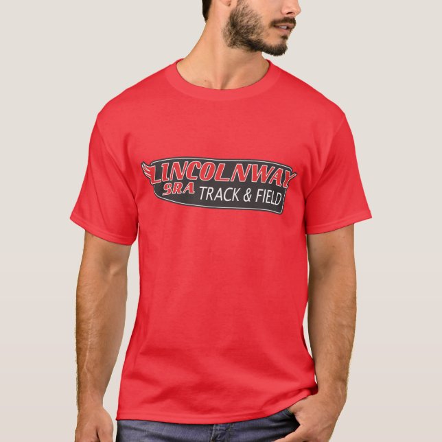 Camiseta T do atletismo - vermelho (Frente)