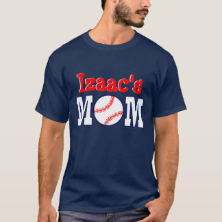 CAMISETA T DO BASEBOL DA MAMÃ DE IZAAC