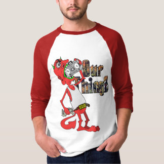 Camiseta T do basebol do diabo vermelho de Lil