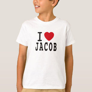 Camiseta T do branco da juventude de Jacob Latimore "eu amo