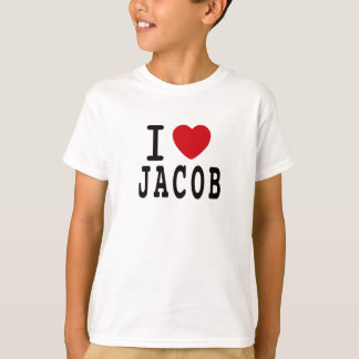 Camiseta T do branco da juventude de Jacob Latimore "eu amo