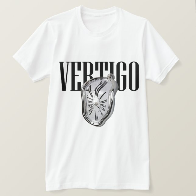 Camiseta T do branco da vertigem (Frente do Design)