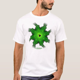 Camiseta T do branco do fractal de Mandelbrot da traça